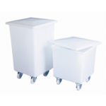 WHITE MOBILE INGREDIENT BIN 510X460X460MM 16GALLON