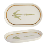 DPS BOTANICAL OVAL PLATE 18CM X6
