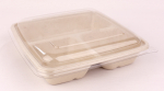 SABERT PULP CONTAINER SQUARE 3 COMPARTMENTS 16 - 8 - 8 OZ