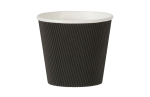 BLACK RIPPLE POT  16OZ SQUAT SOUP CUP