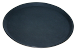 BLACK TRAY 28CM 11" ROUND NON-SLIP