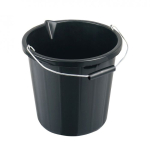 ROUND BUCKET 3 GALLON BLACK