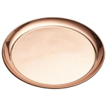GENWARE COPPER ROUND TRAY 11.8"