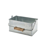 GALVANISED STEEL RECTANGULAR TABLE CADDY 24.5X15.5X2.5CM