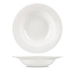 CHURCHILL ALCHEMY FINE CHINA WHITE RIMMED SOUP BOWL 6.9OZ
