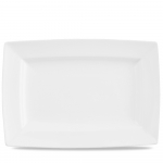 CHURCHILL ALCHEMY FINE CHINA WHITE ENERGY RECTANGULAR PLATE 13X9"