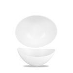 CHURCHILL ALCHEMY FINE CHINA WHITE MOONSTONE OVAL BOWL 10OZ