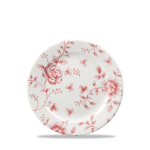 CHURCHILL SUPER VITRIFIED VINTAGE PRINTS CRANBERRY ROSE CHINTZ PLATE 6.7"