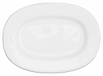 CHURCHILL ALCHEMY FINE CHINA WHITE OVAL RIMMED DISH 8"