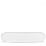 CHURCHILL ALCHEMY FINE CHINA WHITE MOONSTONE OBLONG BUFFET TRAY 22.8X5.9"