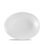 CHURCHILL SUPER VITRIFIED WHITE ORB OVAL PLATE 7.7X5.9"