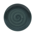 CHURCHILL SUPER VITRIFIED STONECAST PATINA RUSTIC TEAL COUPE PLATE 10.2"