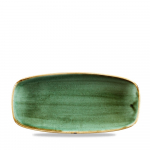 CHURCHILL SUPER VITRIFIED STONECAST SAMPHIRE GREEN OBLONG PLATE 10.6X5"