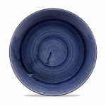 CHURCHILL SUPER VITRIFIED STONECAST PATINA COBALT BLUE COUPE PLATE 10.2"