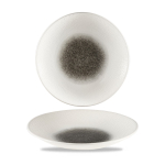 CHURCHILL SUPER VITRIFIED ISLA QUARTZ BLACK COUPE PLATE 10"