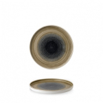 CHURCHILL SUPER VITRIFIED STONECAST AQUEOUS BAYOU WALLED PLATE 8.3"