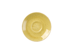 CHURCHILL STONECAST MUSTARD ESPRESSO SAUCER 4.5"