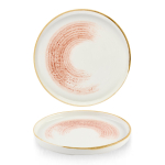 HOMESPUN ACCENTS CORAL WALLED PLATE 26CM