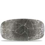KINTSUGI QUARTZ BLACK CHEFS' OBLONG PLATE NO. 4 35.5 X 18.9