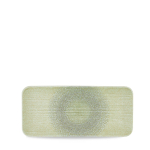 HARVEST GRAIN SPECKLED GREEN RECTANGULAR PLATE 34.6 X 15.6