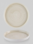 STONECAST CANVAS NATURAL WALLED PLATE 6.3"