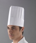 CHEF HATS 8" X 250 WHITE PAPER HAT WITH PLEATS