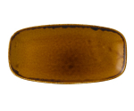 DUDSON HARVEST BROWN OBLONG PLATE 11.7X6"