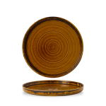 DUDSON HARVEST BROWN WALLED PLATE 8.3"