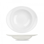 CHURCHILL SUPER VITRIFIED WHITE ORBIT OVAL PASTA BOWL 21OZ