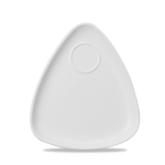 CHURCHILL SUPER VITRIFIED SNACK ATTACK WHITE TRIANGULAR PLATE 9.6"