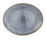 CHURCHILL SUPER VITRIFIED STUDIO PRINTS SLATE BLUE OVAL COUPE PLATE 12.5X10"
