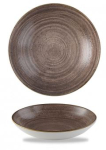 CHURCHILL SUPER VITRIFIED STONECAST RAW BROWN COUPE BOWL 15OZ