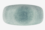 CHURCHILL SUPER VITRIFIED STUDIO PRINTS RAKU JADE GREEN OBLONG PLATE 14X7.4"