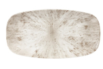 CHURCHILL SUPER VITRIFIED STUDIO PRINTS STONE AGATE GREY OBLONG PLATE 14X7.4"