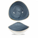 CHURCHILL SUPER VITRIFIED STONECAST BLUEBERRY TRIANGULAR BOWL 13OZ