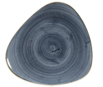 CHURCHILL SUPER VITRIFIED STONECAST BLUEBERRY TRIANGULAR PLATE 12.3"