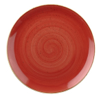 CHURCHILL SUPER VITRIFIED STONECAST BERRY RED COUPE PLATE 11.3"