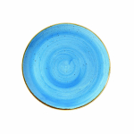 CHURCHILL SUPER VITRIFIED STONECAST CORNFLOWER BLUE COUPE PLATE 12.8"