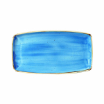 CHURCHILL SUPER VITRIFIED STONECAST CORNFLOWER BLUE OBLONG PLATE 13.6X7.3"
