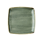 CHURCHILL SUPER VITRIFIED STONECAST PEPPERCORN GREY DEEP SQUARE PLATE 10.6"