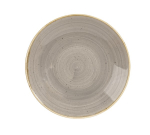 CHURCHILL SUPER VITRIFIED STONECAST PEPPERCORN GREY DEEP COUPE PLATE 10.6"