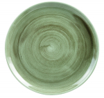 CHURCHILL SUPER VITRIFIED STONECAST PATINA BURNISHED GREEN COUPE PLATE 11.3"