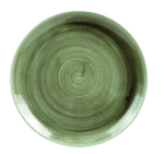 CHURCHILL SUPER VITRIFIED STONECAST PATINA BURNISHED GREEN COUPE PLATE 10.2"