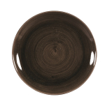 CHURCHILL SUPER VITRIFIED STONECAST PATINA IRON BLACK COUPE PLATE 10.2"