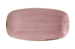CHURCHILL SUPER VITRIFIED STONECAST PETAL PINK OBLONG PLATE 14X7.4"
