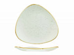 CHURCHILL SUPER VITRIFIED STONECAST BARLEY WHITE TRIANGULAR PLATE 10.4"