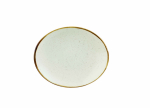 CHURCHILL SUPER VITRIFIED STONECAST BARLEY WHITE OVAL PLATE 7.6X6.3"