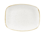 CHURCHILL SUPER VITRIFIED STONECAST BARLEY WHITE CHEF'S OBLONG PLATE 10.3X8"