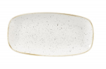 CHURCHILL SUPER VITRIFIED STONECAST BARLEY WHITE CHEF'S OBLONG PLATE 11.7X6"