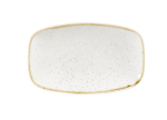 CHURCHILL SUPER VITRIFIED STONECAST BARLEY WHITE CHEF'S OBLONG PLATE 7.9X4.8"